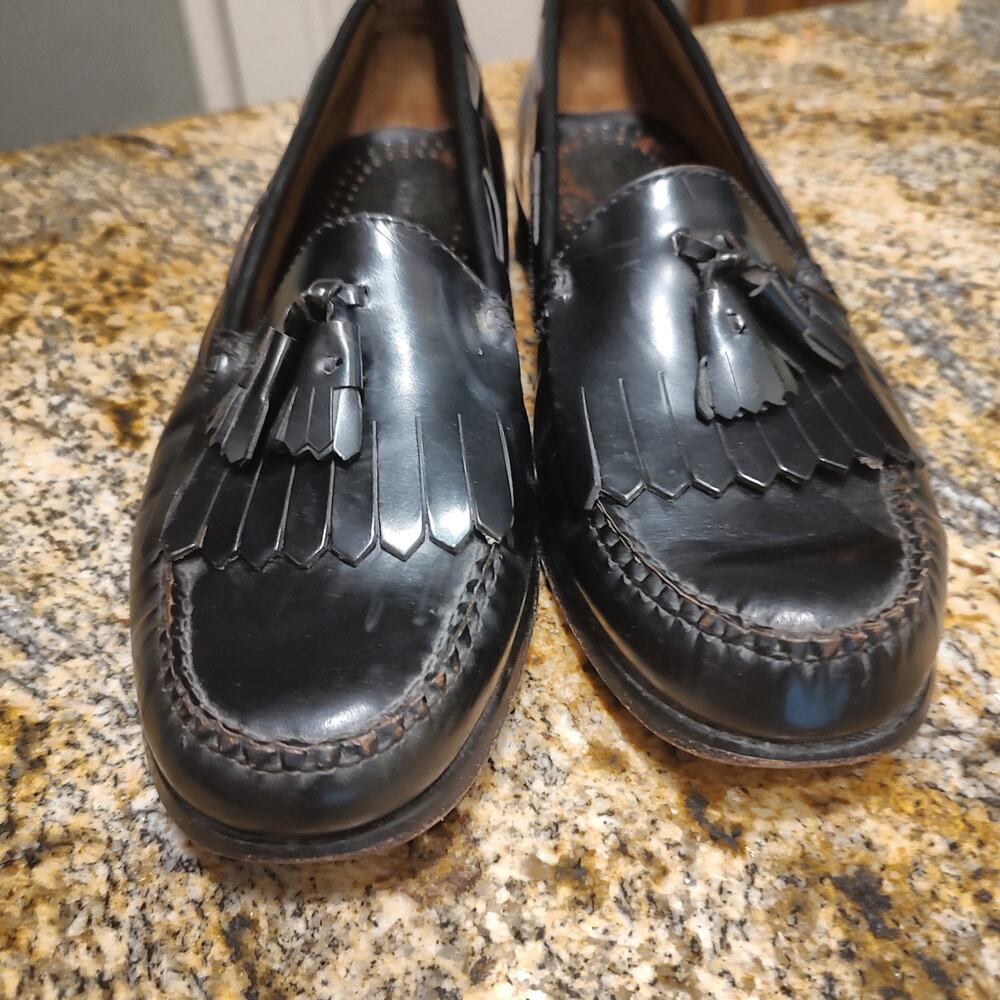 G.H. Bass & Co. Black Leather Mens Loafers Size 9.5D Layton - Picture 10 of 14